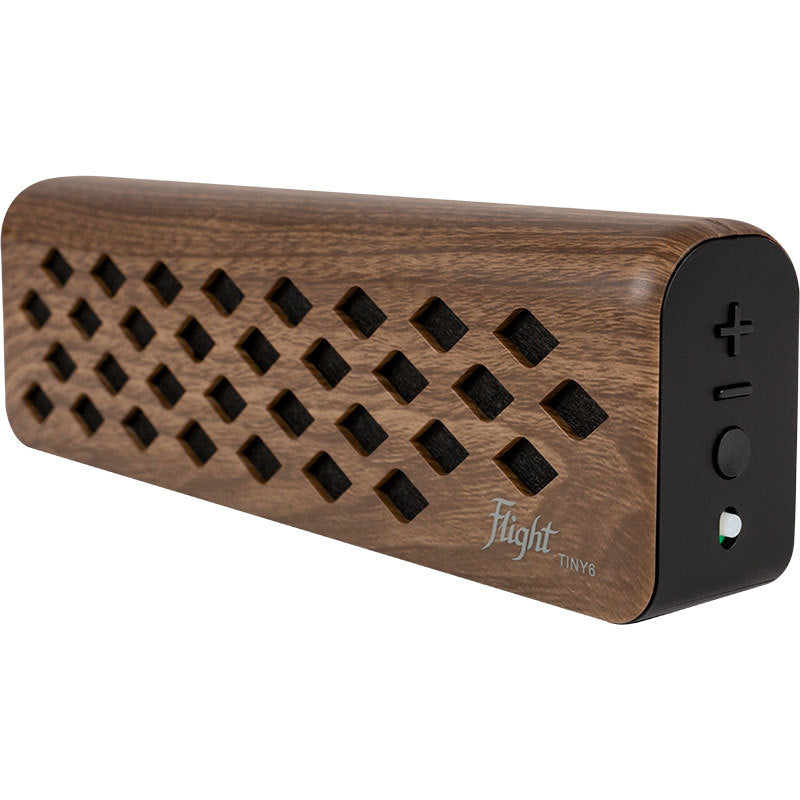 Flight Tiny6 Ukulele Amplifier 6 watts, two speakers Bluetooth Functionality Loud and long-lasting portable amplifier Fits in a day pack or gig bag pocket 2 Channels so you can play along to backing tracks Ukulele Trading Co Australia