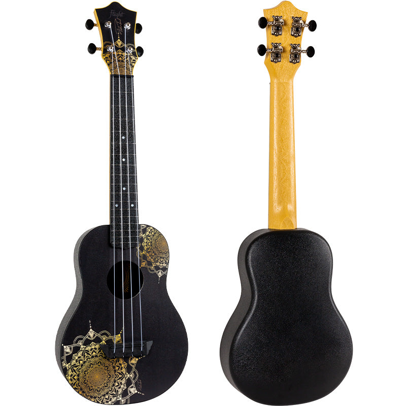 Flight TUC-40 Gold Mandala Travel Concert Ukulele Free gigbag and Free Sipping