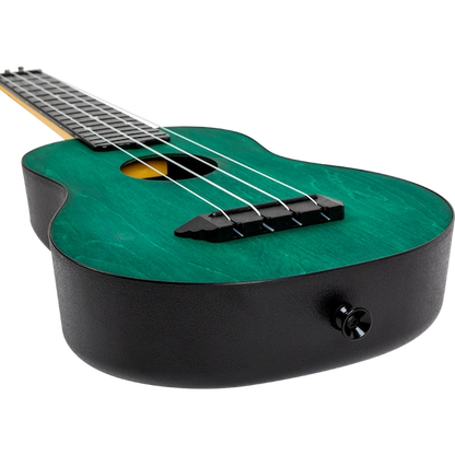 Flight TUS35 Green Soprano Travel Ukulele – Linden Top, ABS Body, Aquila Strings &amp; Gig Bag