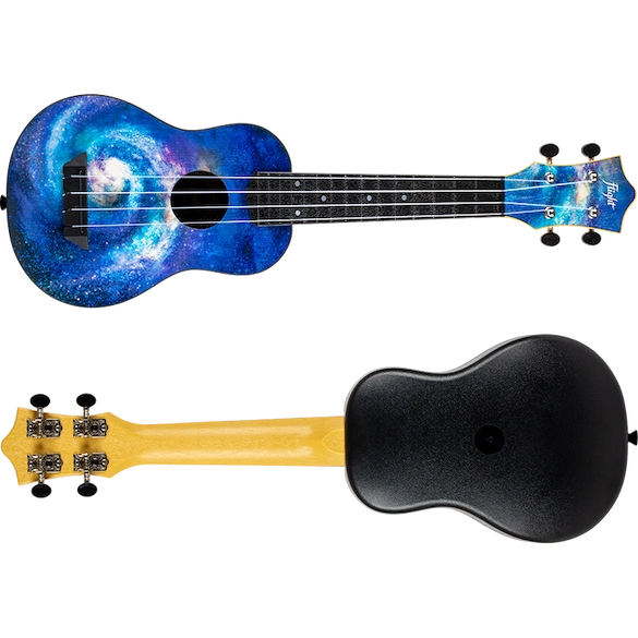 Flight TUS40 Space Travel Soprano Ukulele – Galaxy Print Linden Top, ABS Body, Aquila Nylgut Strings &amp; Gig Bag