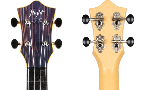 Flight TUS40 Mandala Wood Travel Soprano Ukulele – Geometric Linden Top, ABS Body, Aquila Super Nylgut Strings &amp; Gig Bag