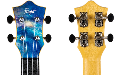 Flight TUS40 Space Travel Soprano Ukulele – Galaxy Print Linden Top, ABS Body, Aquila Nylgut Strings &amp; Gig Bag