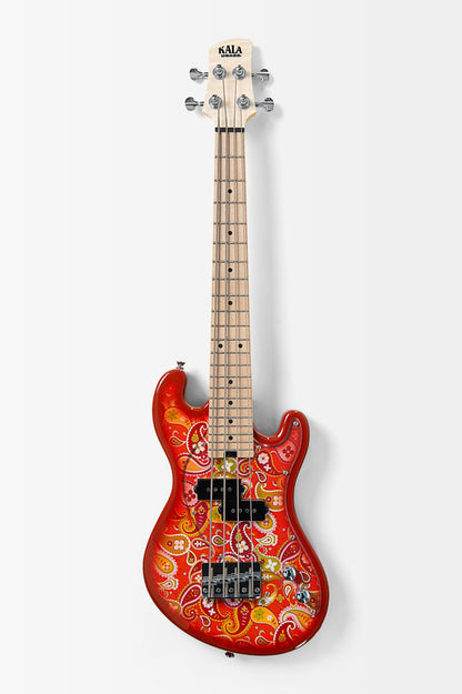 UBASS-SB-P-ORB-FS Solid Body 4-String Paisley Orange Burst Fretted U•BASS® UBASS