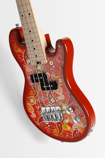 UBASS-SB-P-ORB-FS Solid Body 4-String Paisley Orange Burst Fretted U•BASS® UBASS