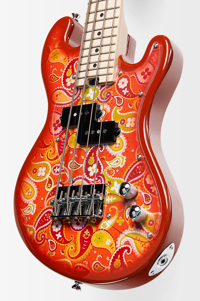 UBASS-SB-P-ORB-FS Solid Body 4-String Paisley Orange Burst Fretted U•BASS® UBASS