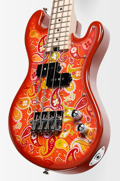 UBASS-SB-P-ORB-FS Solid Body 4-String Paisley Orange Burst Fretted U•BASS® UBASS