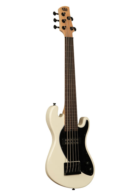 Kala Solid Body 5-String Sweet Cream Fretless U•BASS® UBASS-SB5-CR-FL with Laurel Fingerboard Bass Guitar Australia