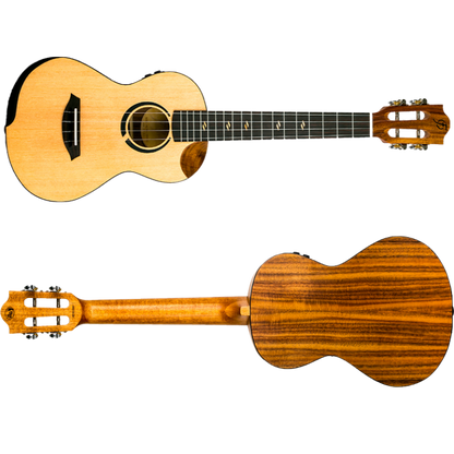 Flight Victoria Soundwave Tenor Ukulele with Soundwave active pickup system. Solid Spruce top Acacia back and sides, Bonas gigbag and Online Lesson. Ukulele Trading Co Australia  Free Shipping In OZ