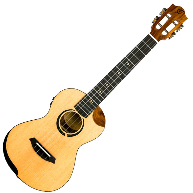 Flight Victoria Soundwave Tenor Ukulele with Soundwave active pickup system. Solid Spruce top Acacia back and sides, Bonas gigbag and Online Lesson. Ukulele Trading Co Australia  Free Shipping In OZ