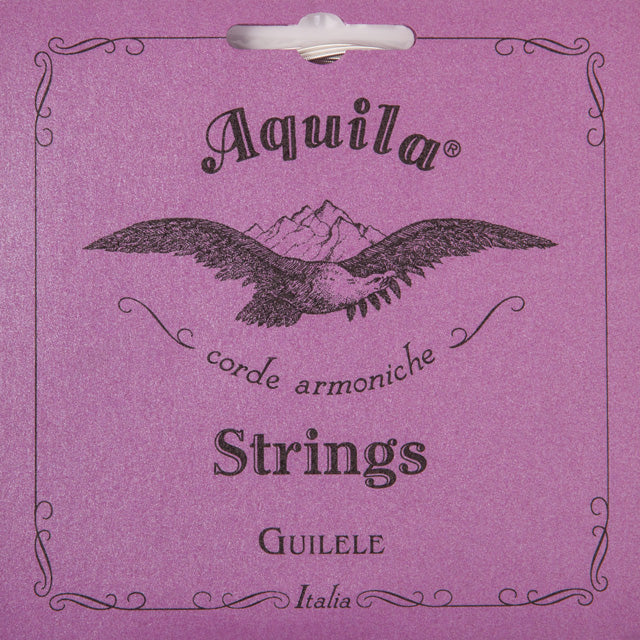 AQ96C Aquila Guitarlele Strings A Tuning AQ96C Aquila Guitarlele Strings in A Tuning. Set of 6 Strings Tuned A D G C E A ukulele trading co australia