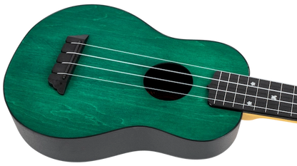 Flight TUS35 Green Soprano Travel Ukulele – Linden Top, ABS Body, Aquila Strings &amp; Gig Bag