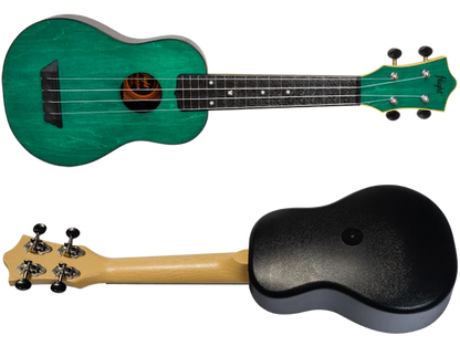Flight TUS35 Green Soprano Travel Ukulele – Linden Top, ABS Body, Aquila Strings &amp; Gig Bag