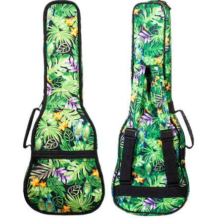 MK-SD/PW Pearl White Soprano Dolphin Ukulele Includes Gigbag Floral Print, Padded with Backpack Straps