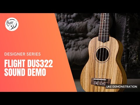 Flight DUS322 Soprano Ukulele Zebrawood with Bag