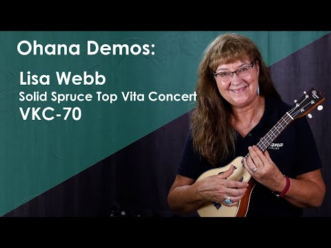 Demo Video Ohana Vita VK-70 Concert Ukulele VK-70 Ohana Vita-style Soprano Ukulele recreation of a vintage vita ukulele as played by roy smeck Ohana Brand Ukulele Trading Co Australia