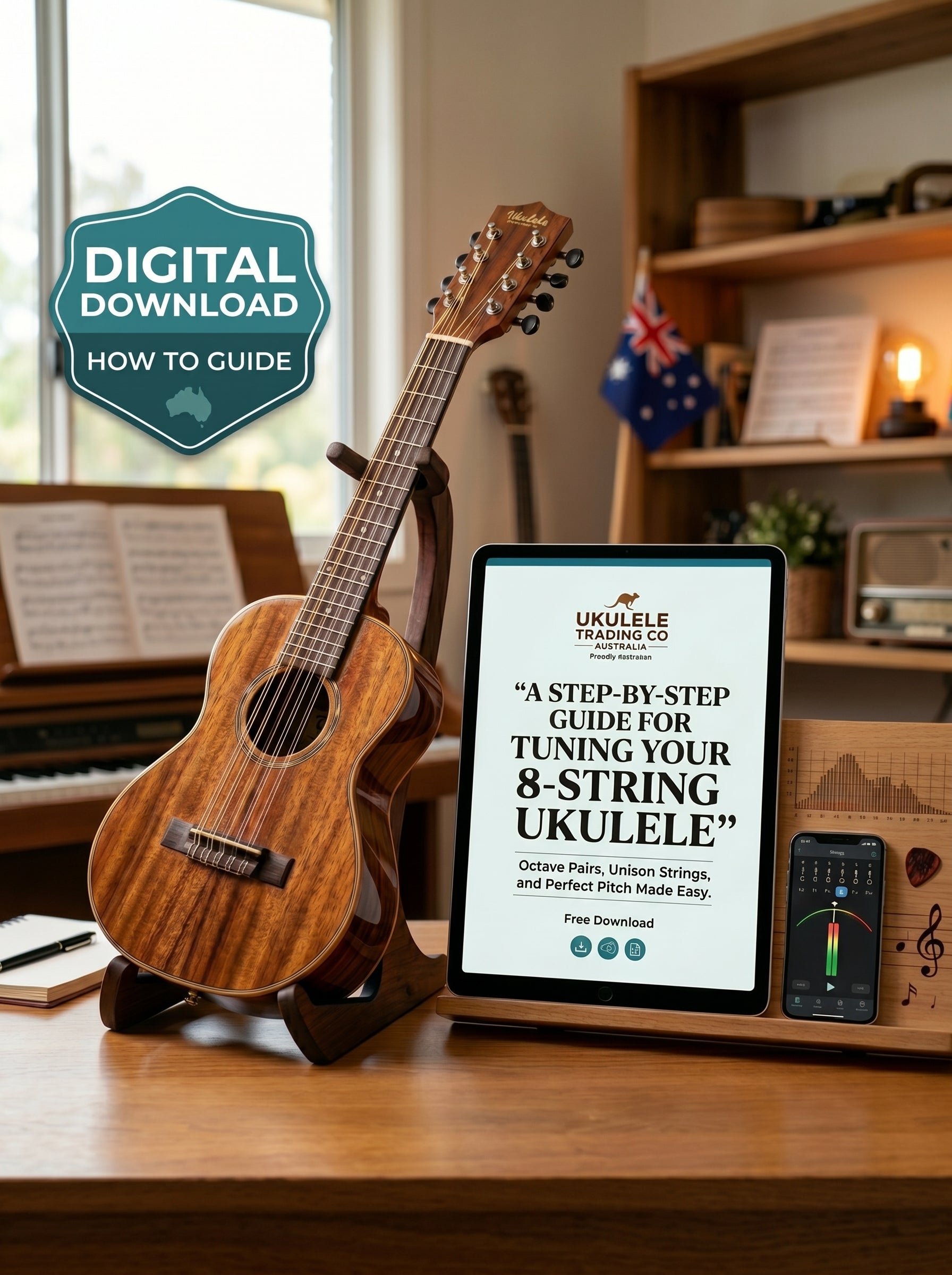 🎸 Free Guide: Tuning Your 8-String Ukulele Download your PDF guide