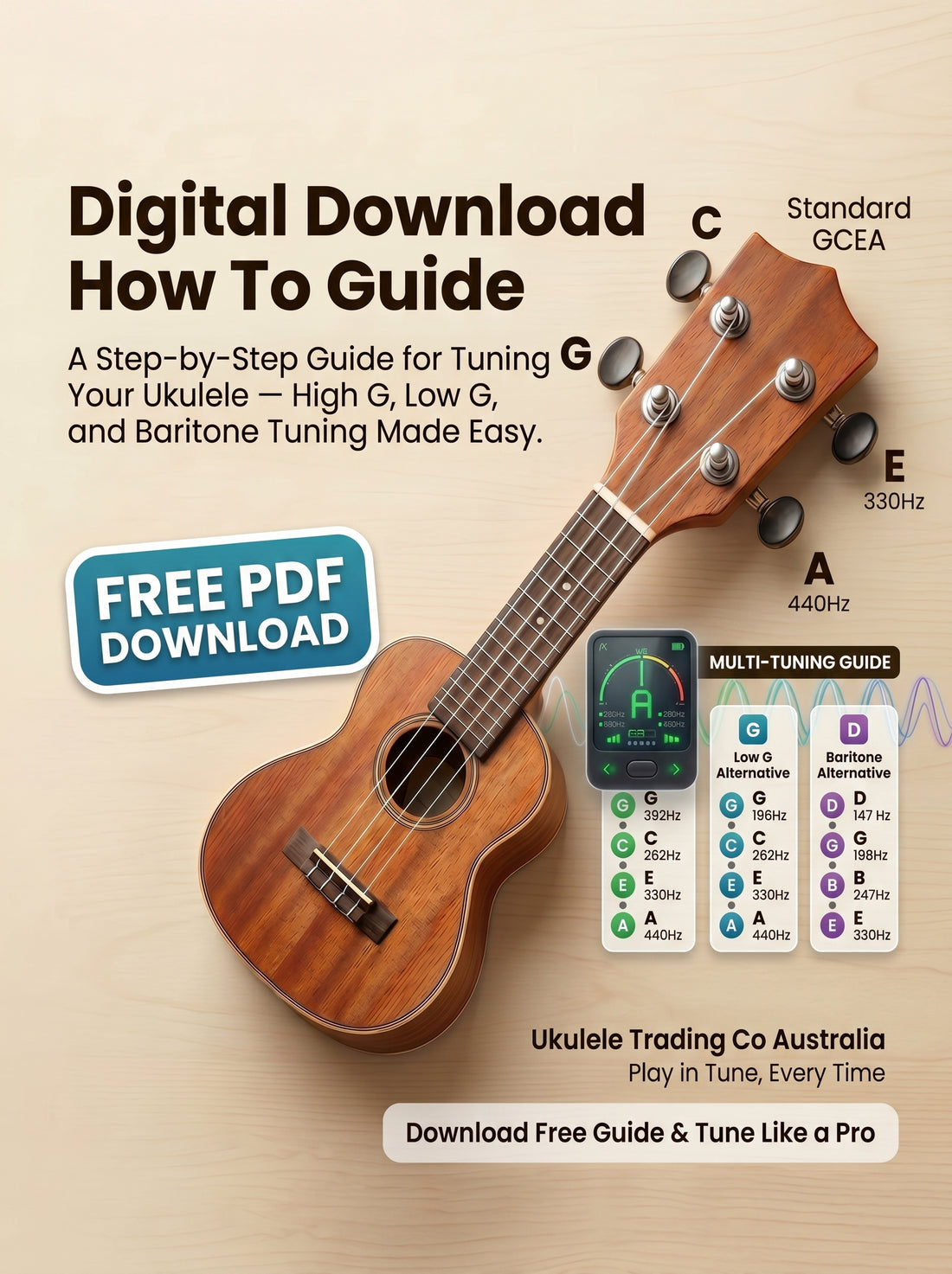 🎸 Free Guide: Tuning Your Ukulele Download your PDF guide