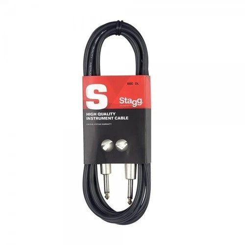 Stagg SGC6DL Deluxe Instrument Cable 6m (20ft) – Heavy Duty Guitar Lead