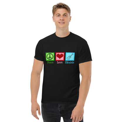Peace Love Ukulele T-Shirt – music lover gift, unisex tee