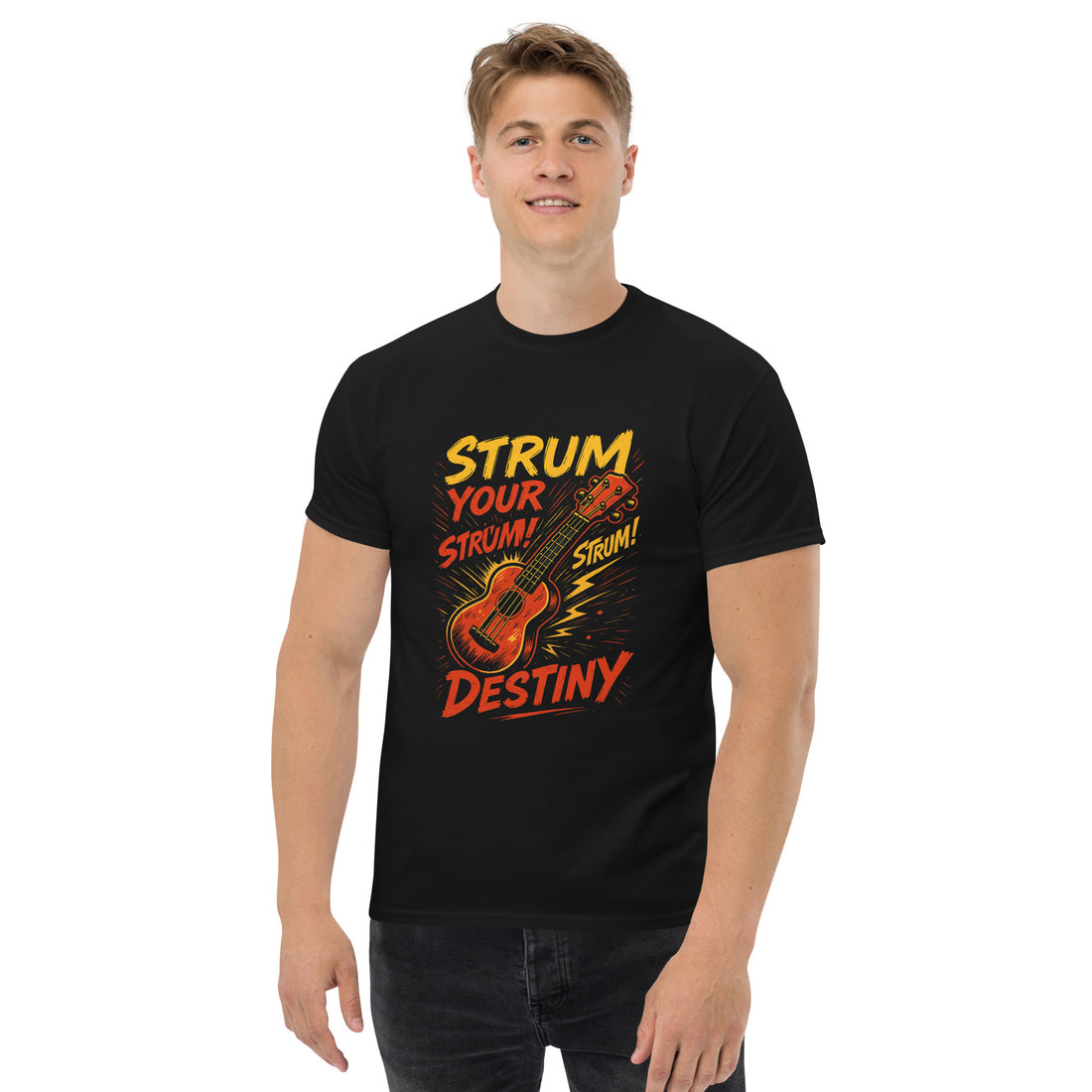 Strum Your Destiny T-Shirt – ukulele player graphic tee
