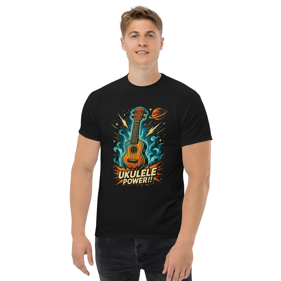 Ukulele Power music shirt – unisex uke player gift tee
