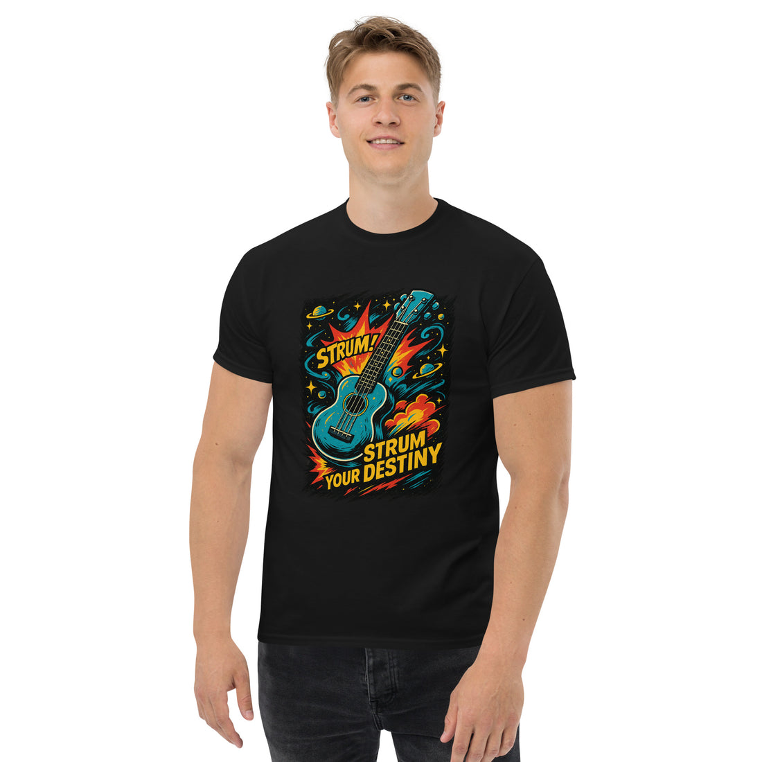 Strum Your Destiny ukulele shirt – unisex gift tee for uke players