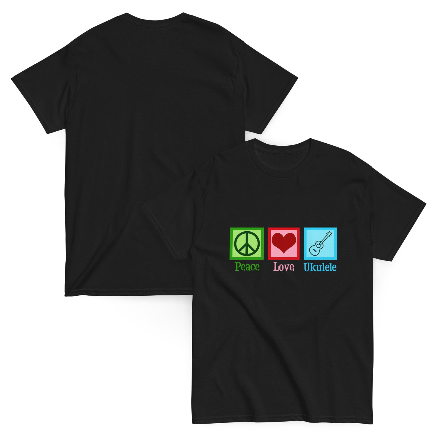 Peace Love Ukulele T-Shirt – music lover gift, unisex tee