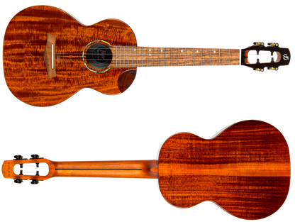 Flight Mustang EQ-A Tenor Ukulele FREE GIGBAG. ukulele trading co Australia tenor solid acacia electric acoustic MUSTAGNGEQ