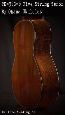 ukulele-trading-co-australia - Tenor 5 String Ukulele Ohana TK-35G-5 Solid Mahogany - Ohana - Ukuleles
