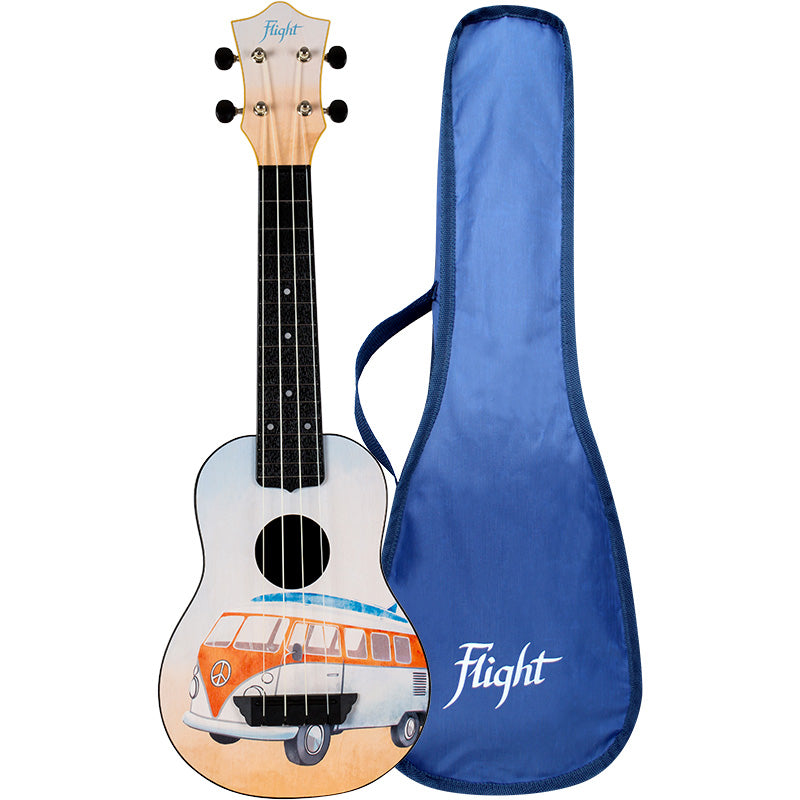 TUS25BUS Travel Series Soprano ukulele size with FREE Flight logo Gig bag.