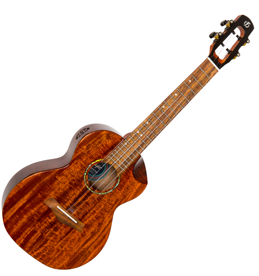 Flight Mustang EQ-A Tenor Ukulele FREE GIGBAG. ukulele trading co Australia tenor solid acacia electric acoustic MUSTAGNGEQ