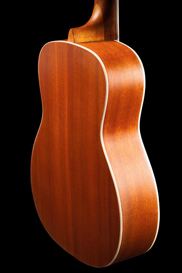 back of the BK-20 Ohana Baritone Ukulele Ukulele Trading Co Australia Solid Mahogany top soundboard