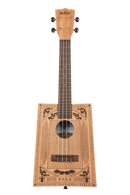 Kala Concert Cigar Box Ukulele Kala KA-CB-VICT-C Concert Ukulele SIZE: Concert TOP: Meranti BACK &amp; SIDES: Meranti NECK: Meranti FINISH: Satin FINGERBOARD: Indonesian Nandu HEADSTOCK: Standard BRIDGE: Indonesian Nandu TUNERS: Open Gear, Chrome, Black Button STRINGS: Aquila Super Nylgut® NUT &amp; SADDLE: Graph Tech TUSQ® STRAP BUTTON: Black 1x Ukulele Trading Co Australia