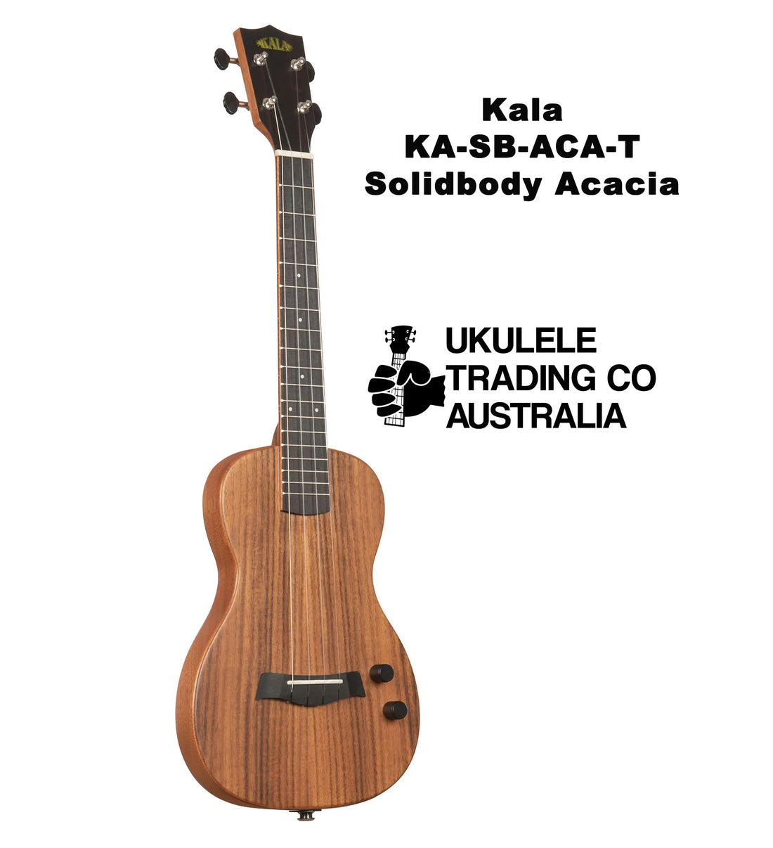 KA-SB-ACA-T Solid Body Electric Acacia Tenor Ukulele and Bonus Gigbag Electric Ukulele Solidbody Solid body Ukulele Trading Co Australia