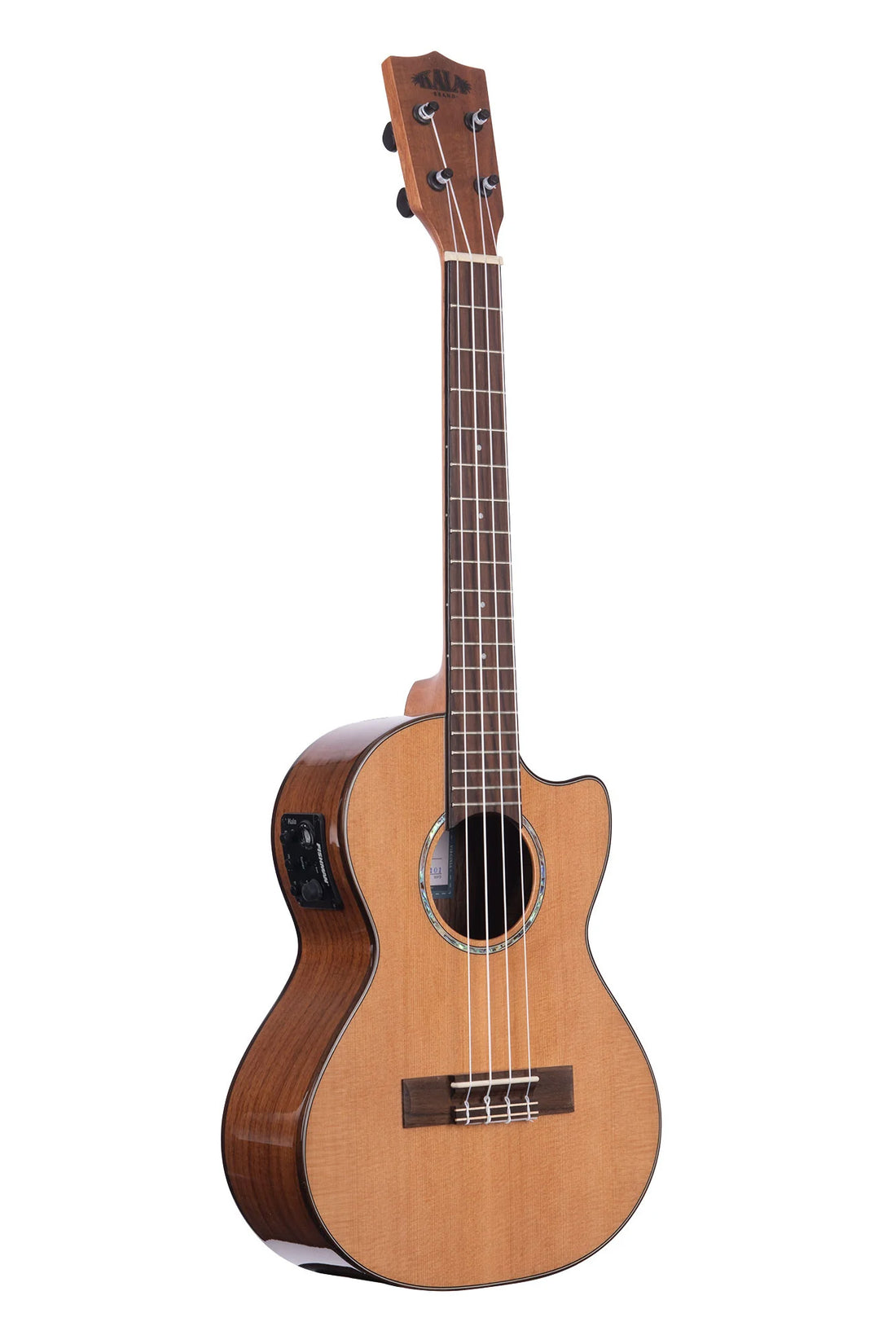 KA-SCAC-T-CE Gloss Solid Cedar Top Acacia Tenor Ukulele w/ Cutaway & EQ