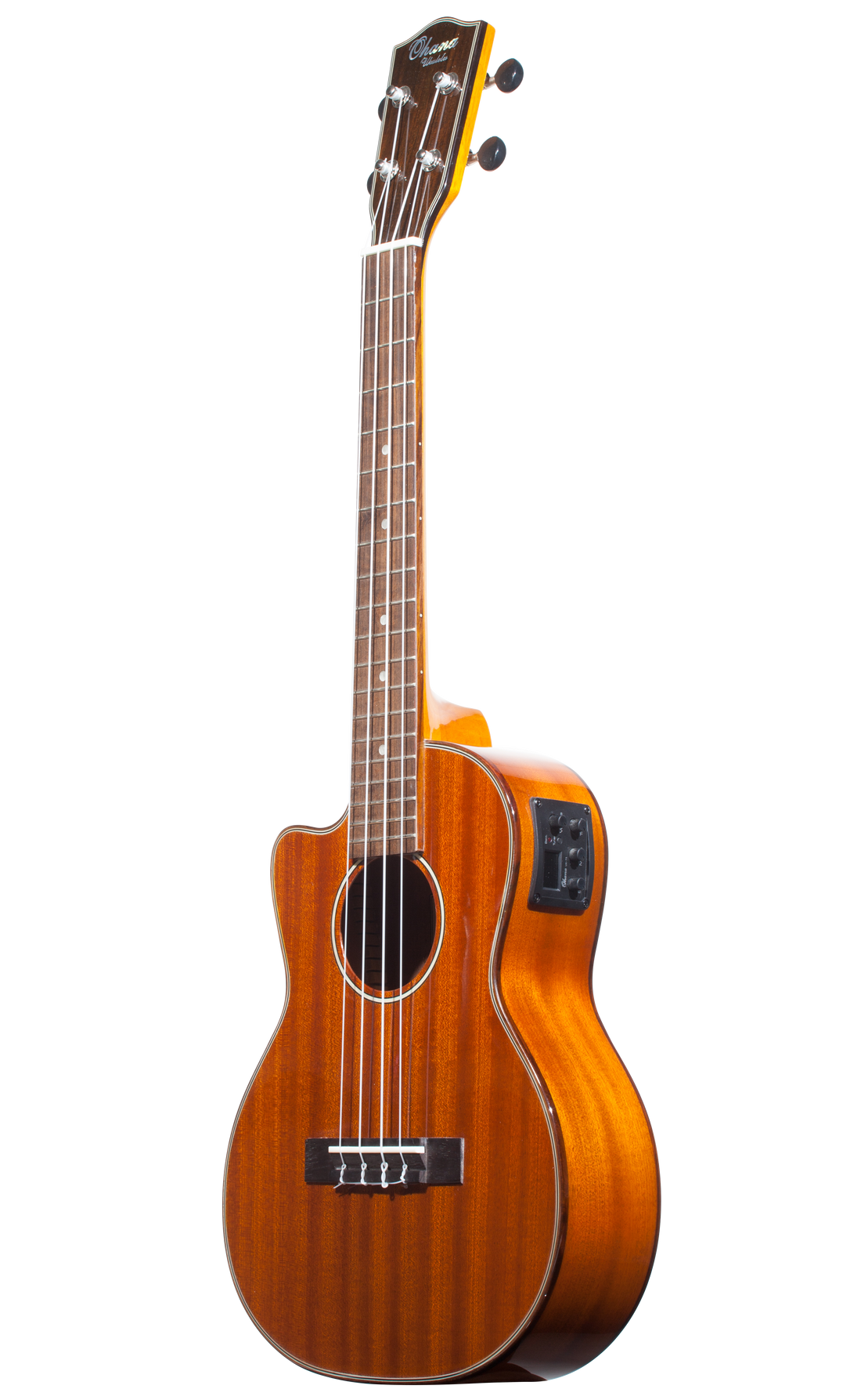 Ohana TK-35GCE-LH Left-Handed Tenor Ukulele Solid Mahogany Cutaway and EQ Ukulele Trading Co Australia
