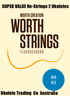 ukulele-trading-co-australia - BS   Worth Brown Strong Tenor - 2 Restrings per Packet = Super Value - Worth - Strings