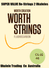 ukulele-trading-co-australia - CL-LG  Worth Clear Light Low-G Soprano/Concert ukulele Strings - 2 Restrings per Packet = Super Value - Worth - Strings