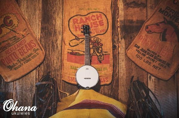 TK-120BUC Ohana Tenor Banjolele Banjo Ukulele Closed Back Resonator ukulele trading co australia 