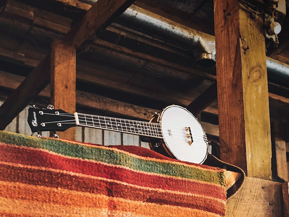 TK-120BUC Ohana Tenor Banjolele Banjo Ukulele Closed Back Resonator ukulele trading co australia 