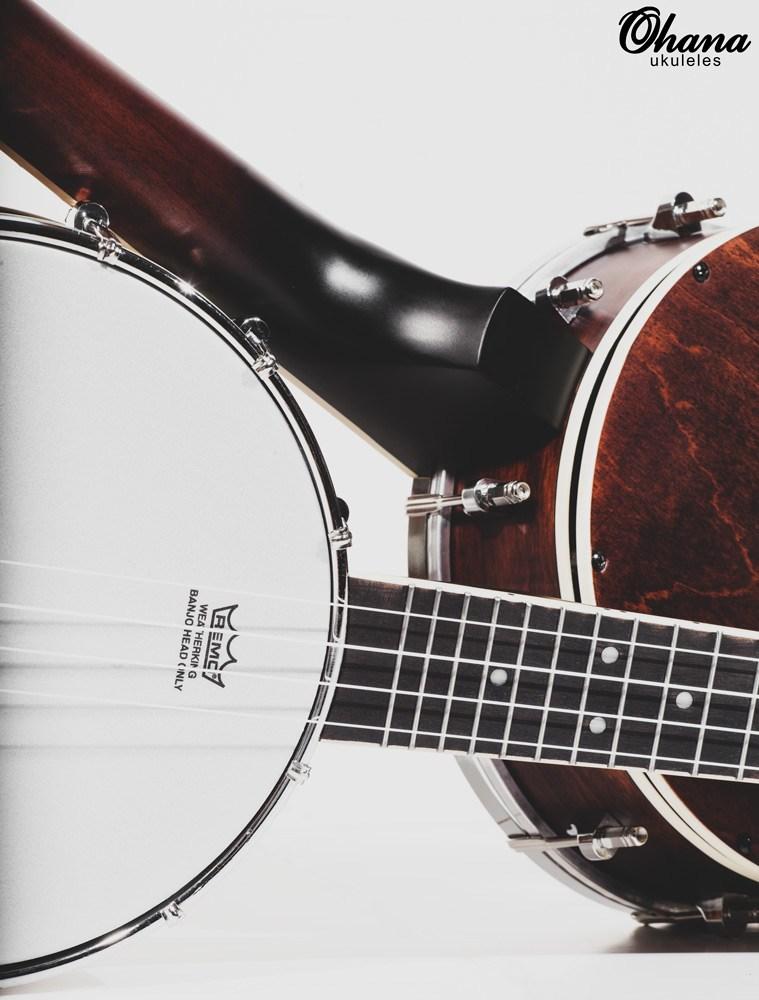 TK-120BUC Ohana Tenor Banjolele Banjo Ukulele Closed Back Resonator ukulele trading co australia 