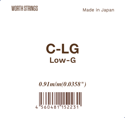 ukulele-trading-co-australia - C-LG  Worth Single Low G String CLEAR and with 2 Restrings per Packet = Super Value - Worth - Strings